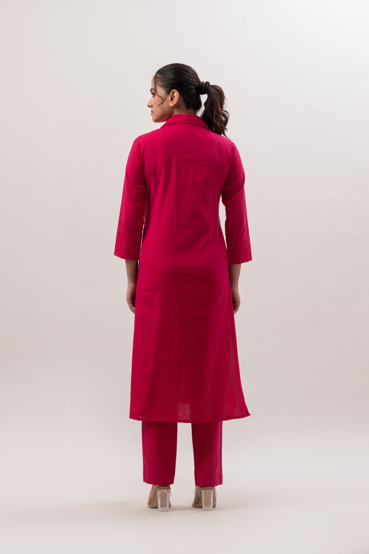 Raspberry Pink Embroidered co-ord set