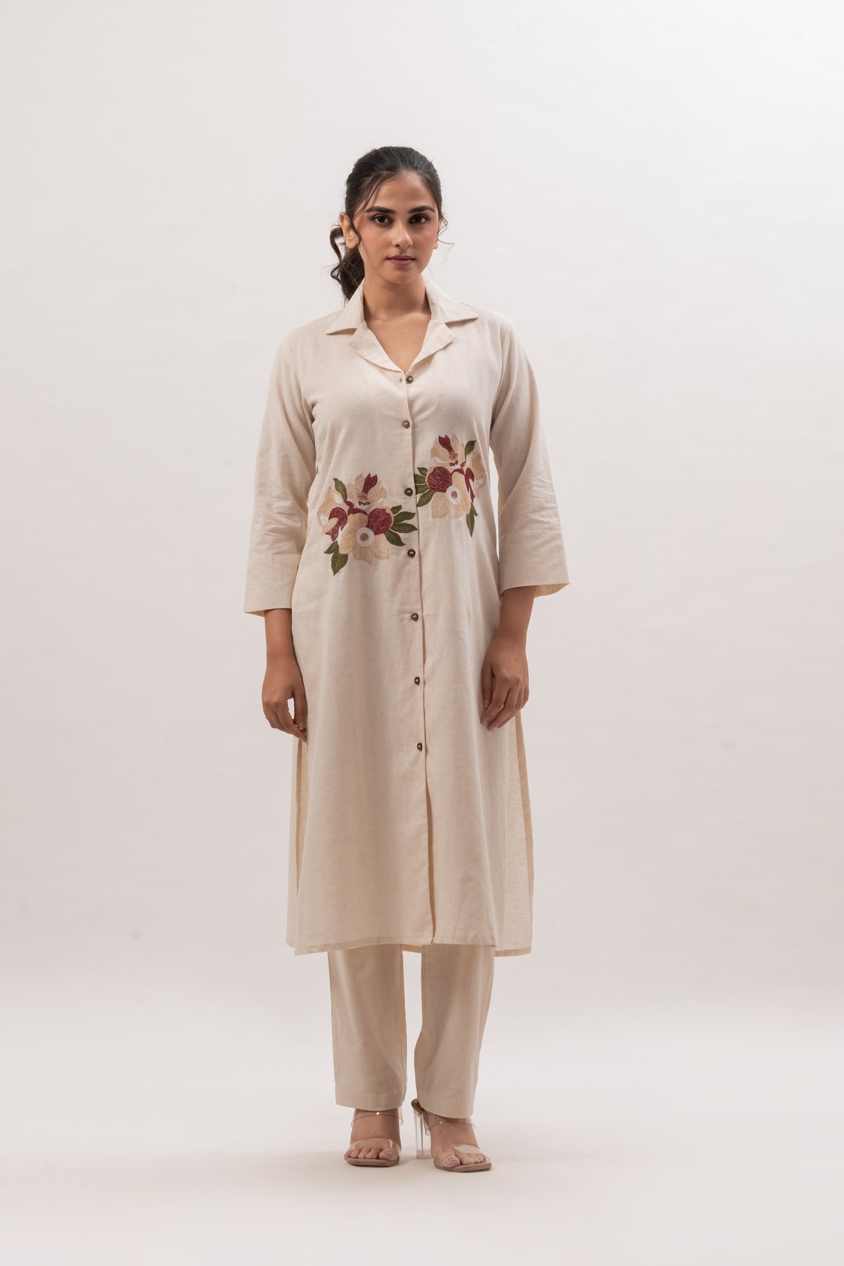 White Embroidered co-ord set