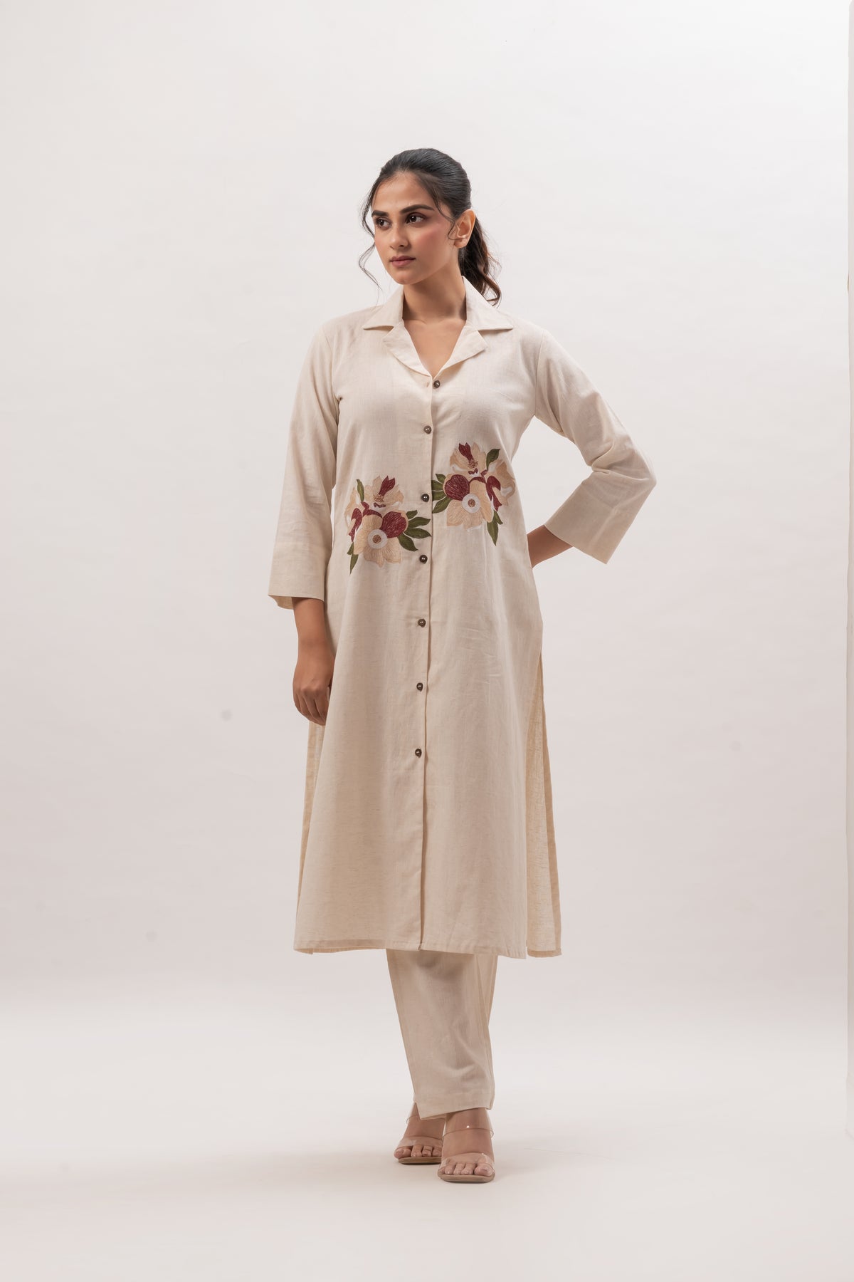 White Embroidered co-ord set
