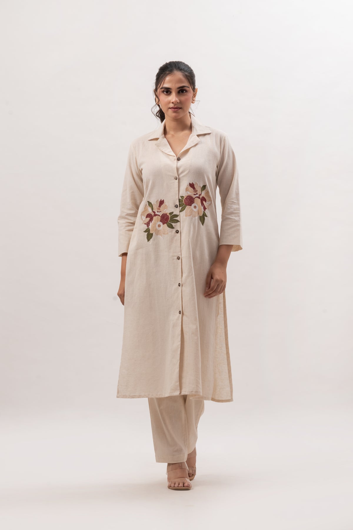White Embroidered co-ord set