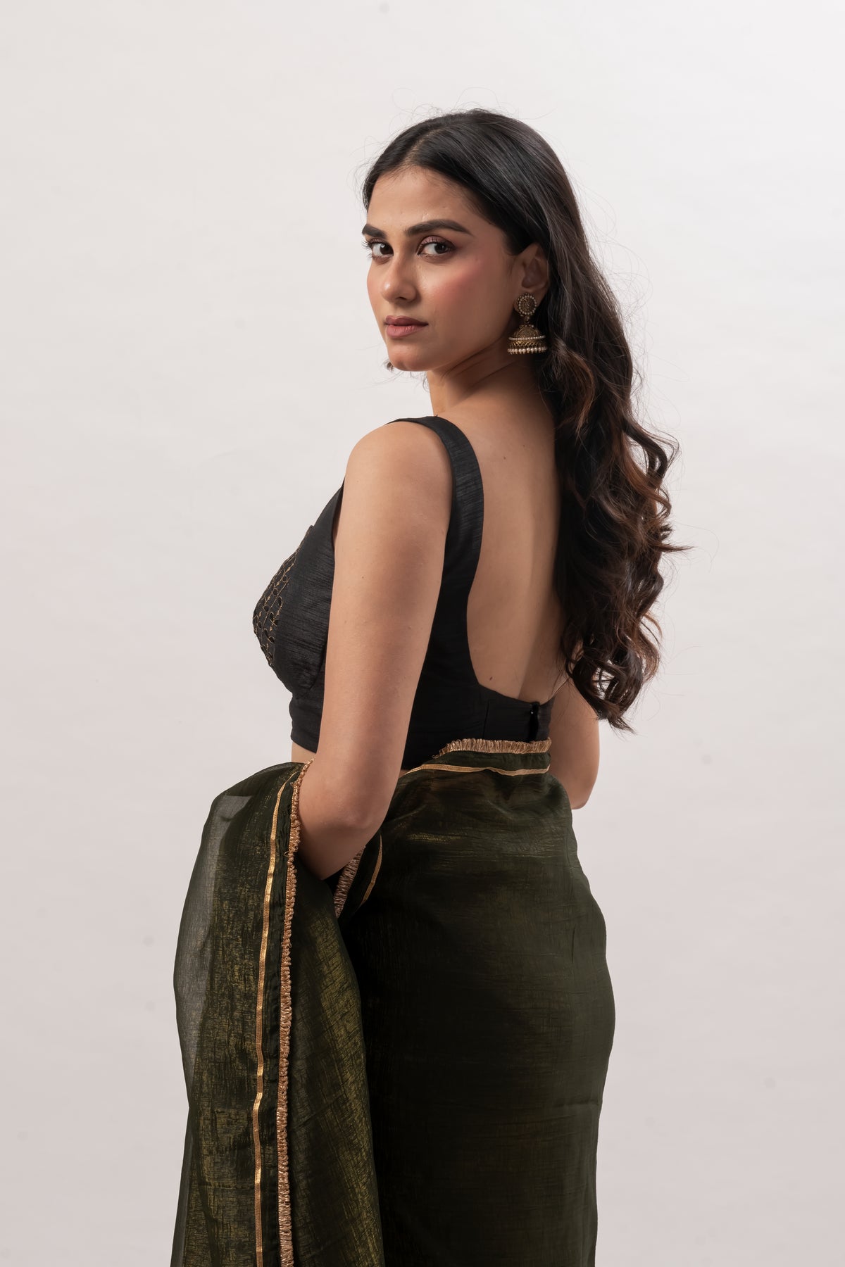 Black Sleeveless Sweetheart Bustier Blouse